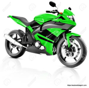 Motorcycle Motorbike Bike Riding Rider Contemporary Green Concept Stock Photo মোটর বাইক এর এনাটমি